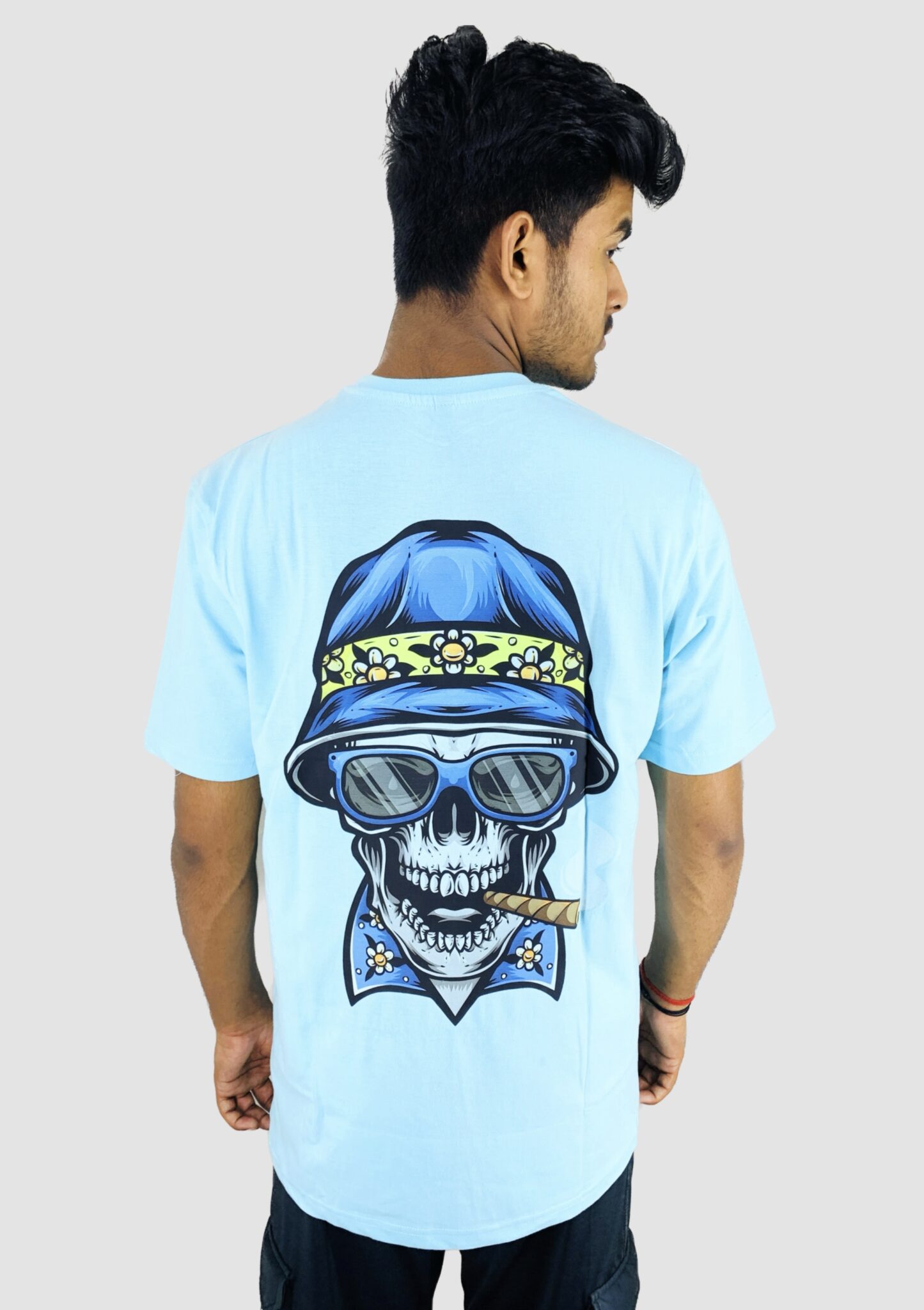 Smoking Skull Designes Tshirt